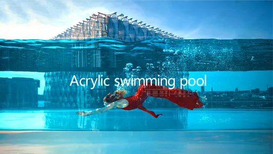 Factory Direct Oval Boundless Pool Wall Glass Acrylic Pool Swimming