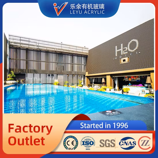 Luxury Design One Time Cast Transparent Panels for Acrylic Swimming Pool
