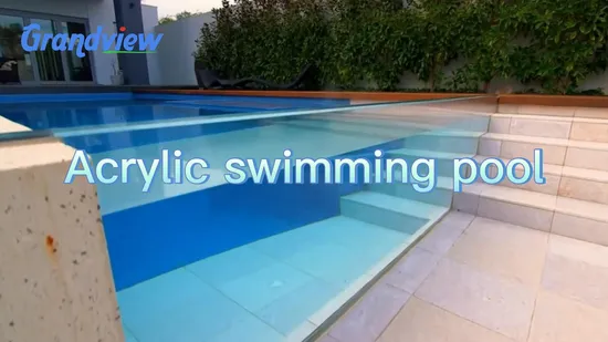 100mm Customized Size Plexiglass Outdoor Acrylic Swimming Pools