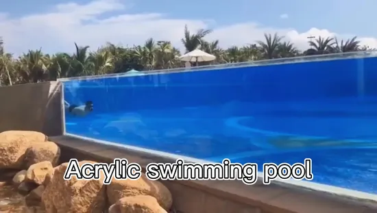 40mm 50mm 80mm 100mm Plexiglass Thick Acrylic Swimming Pool Panel Acrylic Pool Wall 