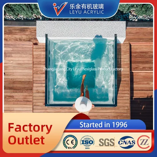 Outdoor Transparent Clear Acrylic Swimming Glass for Pools Window Wall 