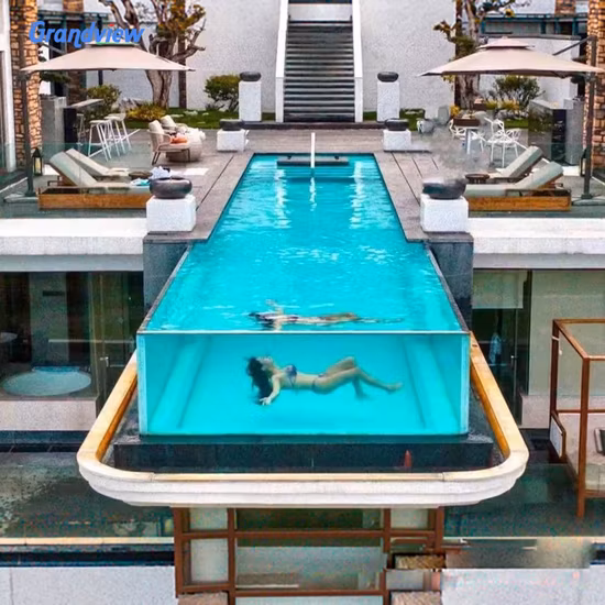Grandview Customer Size Clear Acrylic Glass Above Ground Swimming Pool