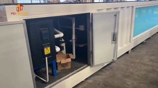 Customized 40 FT Acrylic Glass Window Aquarium Fish Pond Shipping Container Mod Pools Prefabricated Swimming Pool 