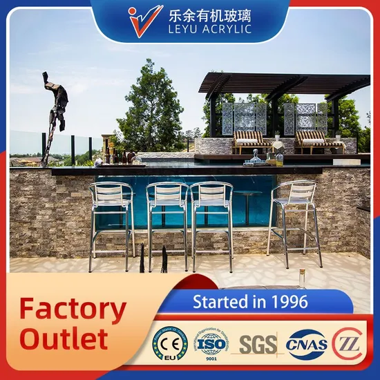 Luxury Style Infinity Acrylic Swimming Pool High Light Transmittance Modern Style Design 