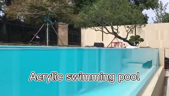 Prefab Fiber Glass Swimming Pool Infinity Acrylic Swimming Pool Panel 
